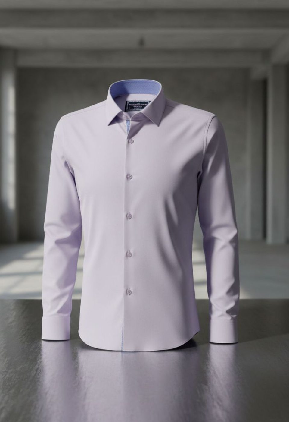Slim Fit Uzun Kol Düz Renk Saten Erkek Gömlek 3GMK313032008