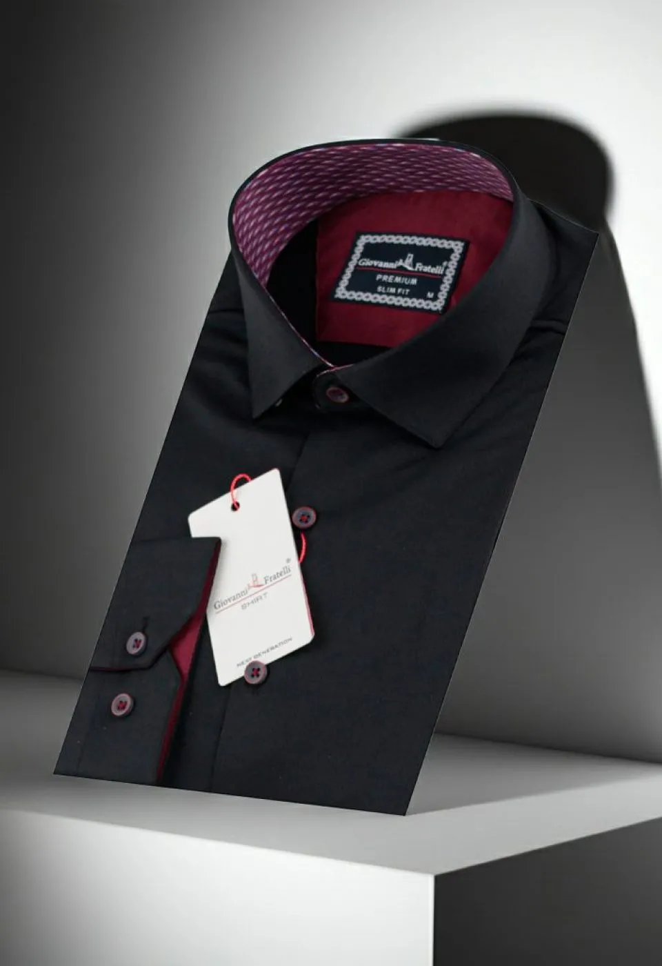 Slim Fit Uzun Kol Düz Renk Saten Erkek Gömlek 3GMK313032013