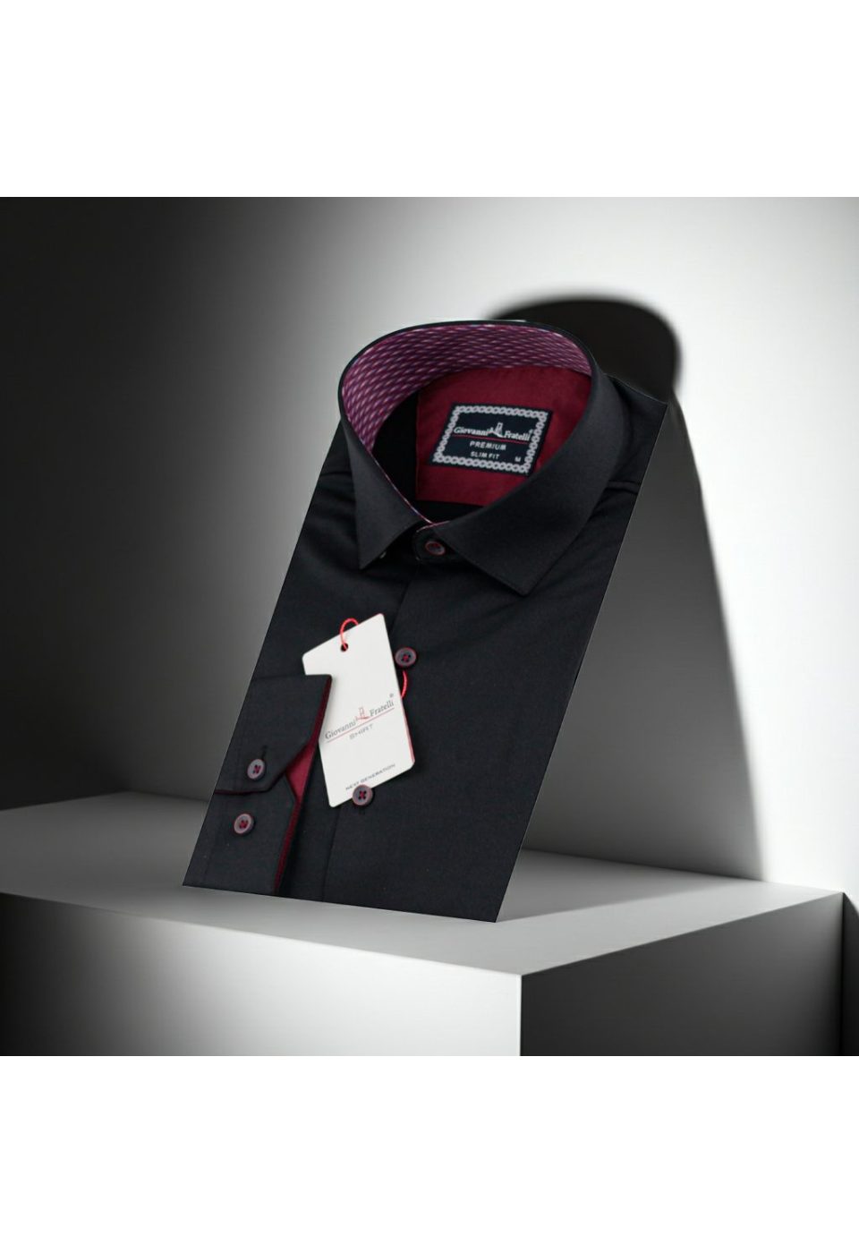 Slim Fit Uzun Kol Düz Renk Saten Erkek Gömlek 3GMK313032013 - Giovanni Fratelli