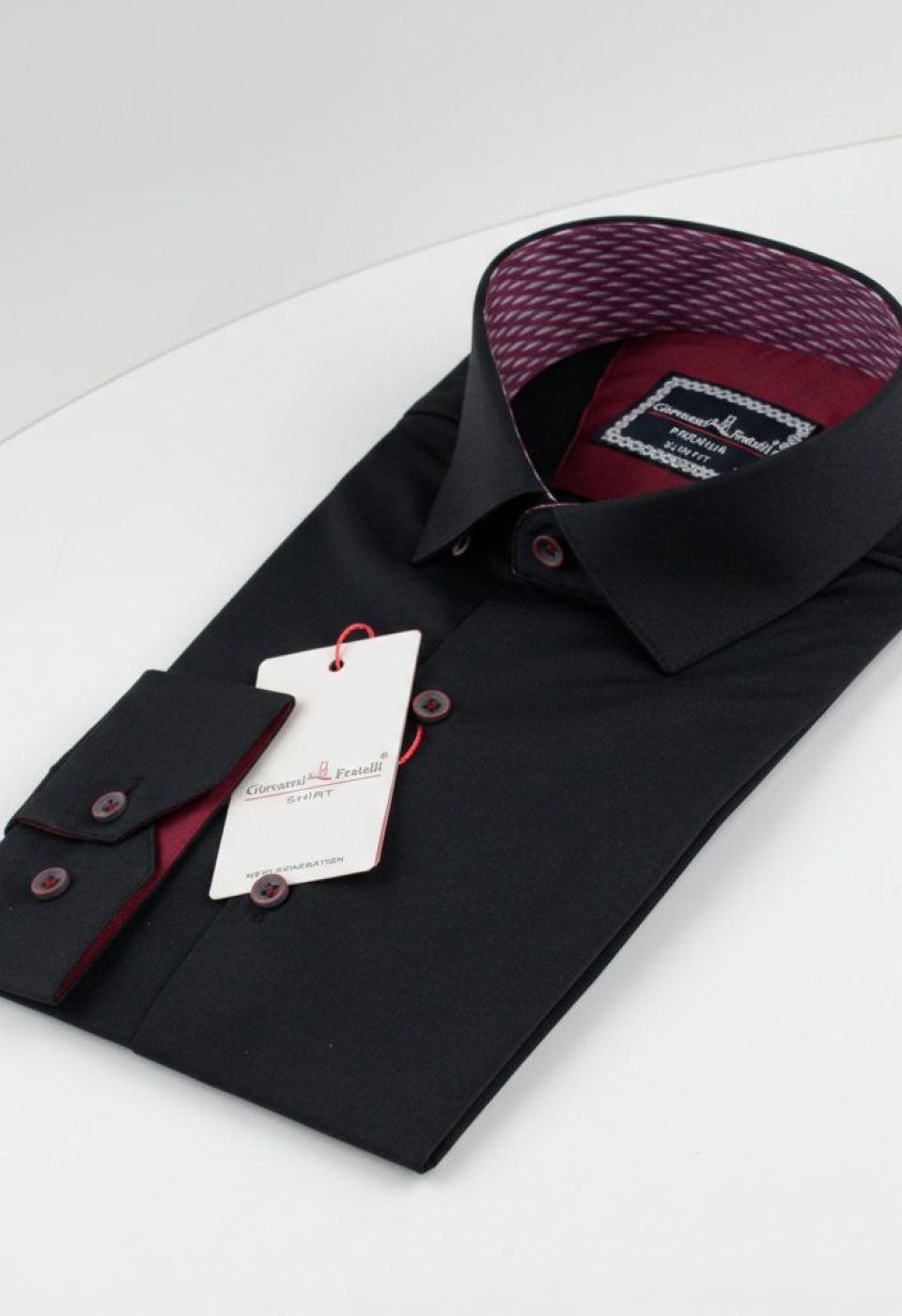Slim Fit Uzun Kol Düz Renk Saten Erkek Gömlek 3GMK313032013 - Giovanni Fratelli