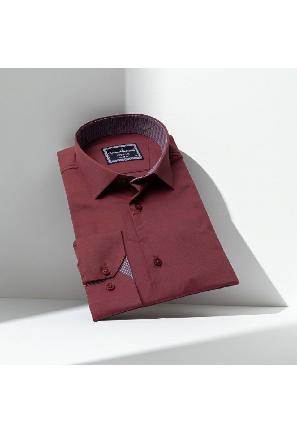 Slim Fit Uzun Kol Düz Renk Saten Erkek Gömlek 3GMK313032015 - Giovanni Fratelli