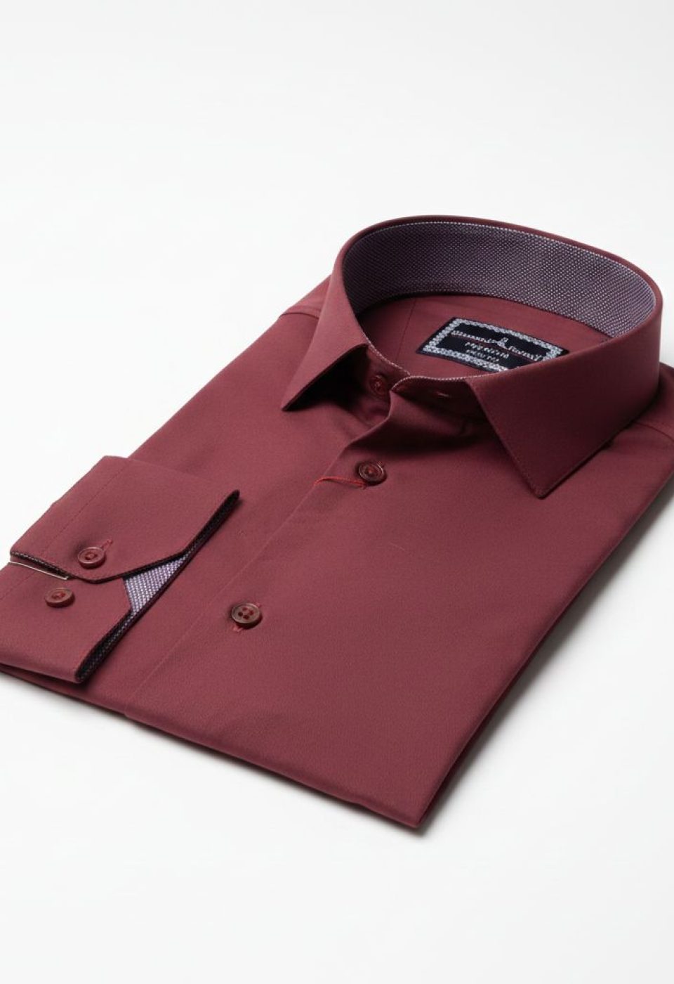 Slim Fit Uzun Kol Düz Renk Saten Erkek Gömlek 3GMK313032015