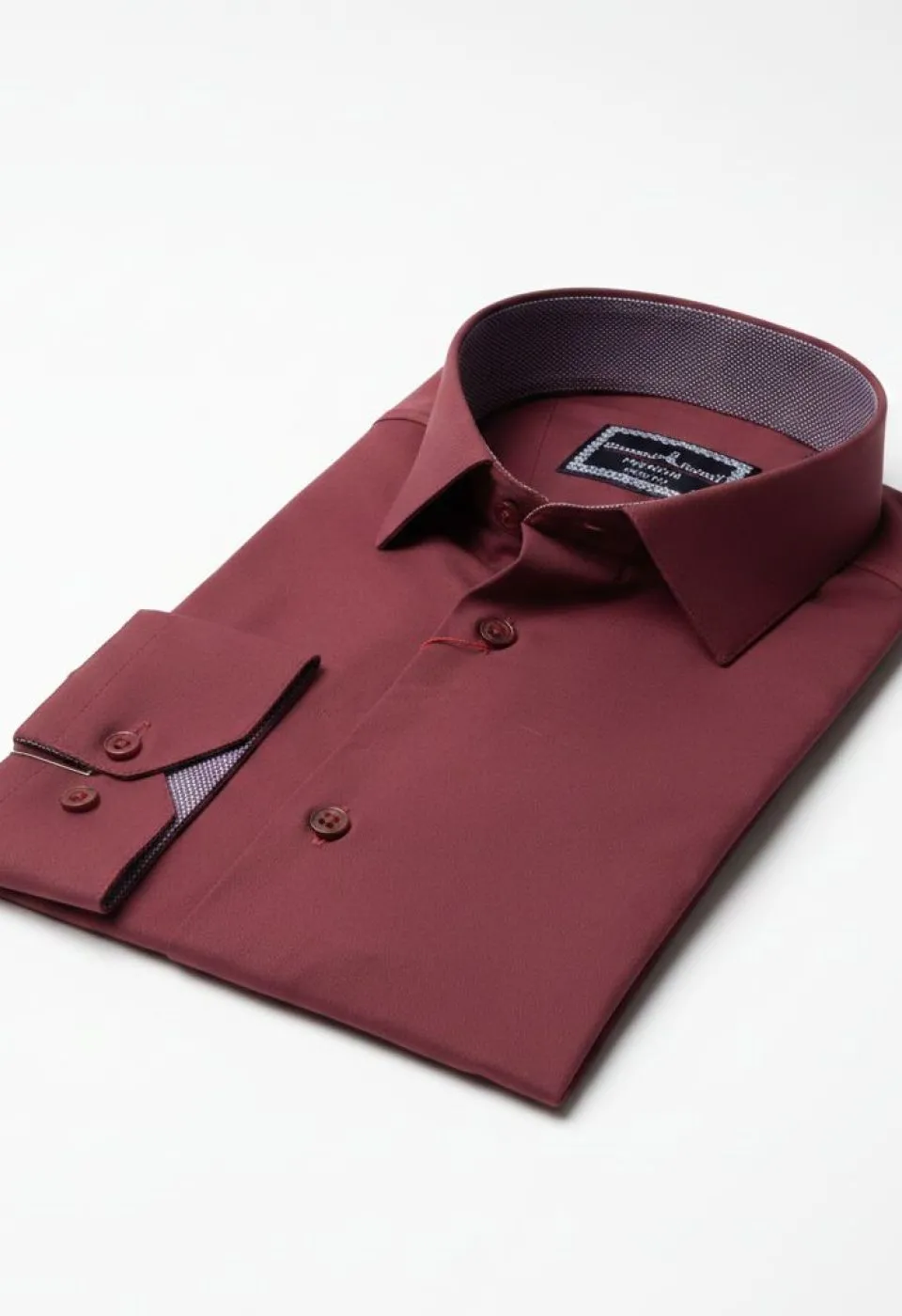 Slim Fit Uzun Kol Düz Renk Saten Erkek Gömlek 3GMK313032015