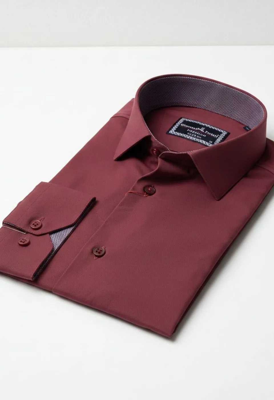3032 CR SATIN 015 Slim Fit Uzun Kol Düz Renk Saten Erkek Gömlek 3GMK313032015 - Giovanni Fratelli