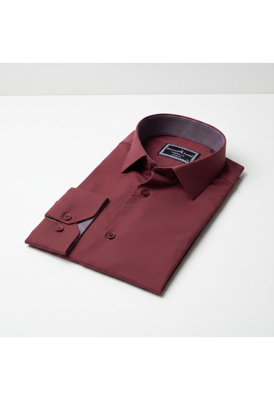 Slim Fit Uzun Kol Düz Renk Saten Erkek Gömlek 3GMK313032015 - Giovanni Fratelli