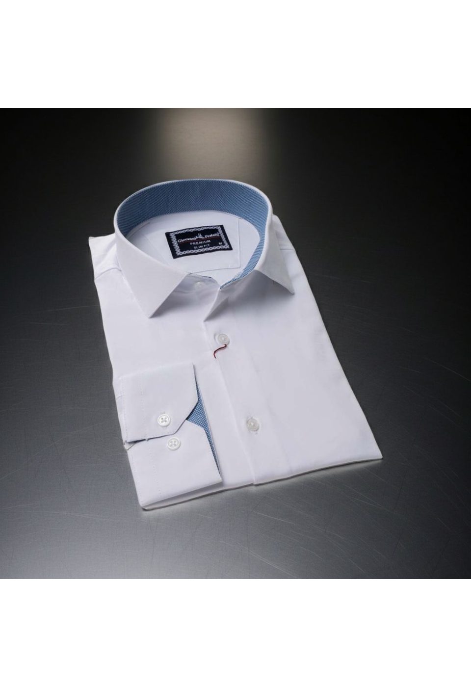 Slim Fit Uzun Kol Düz Renk Saten Erkek Gömlek 3GMK313032B07 - Giovanni Fratelli