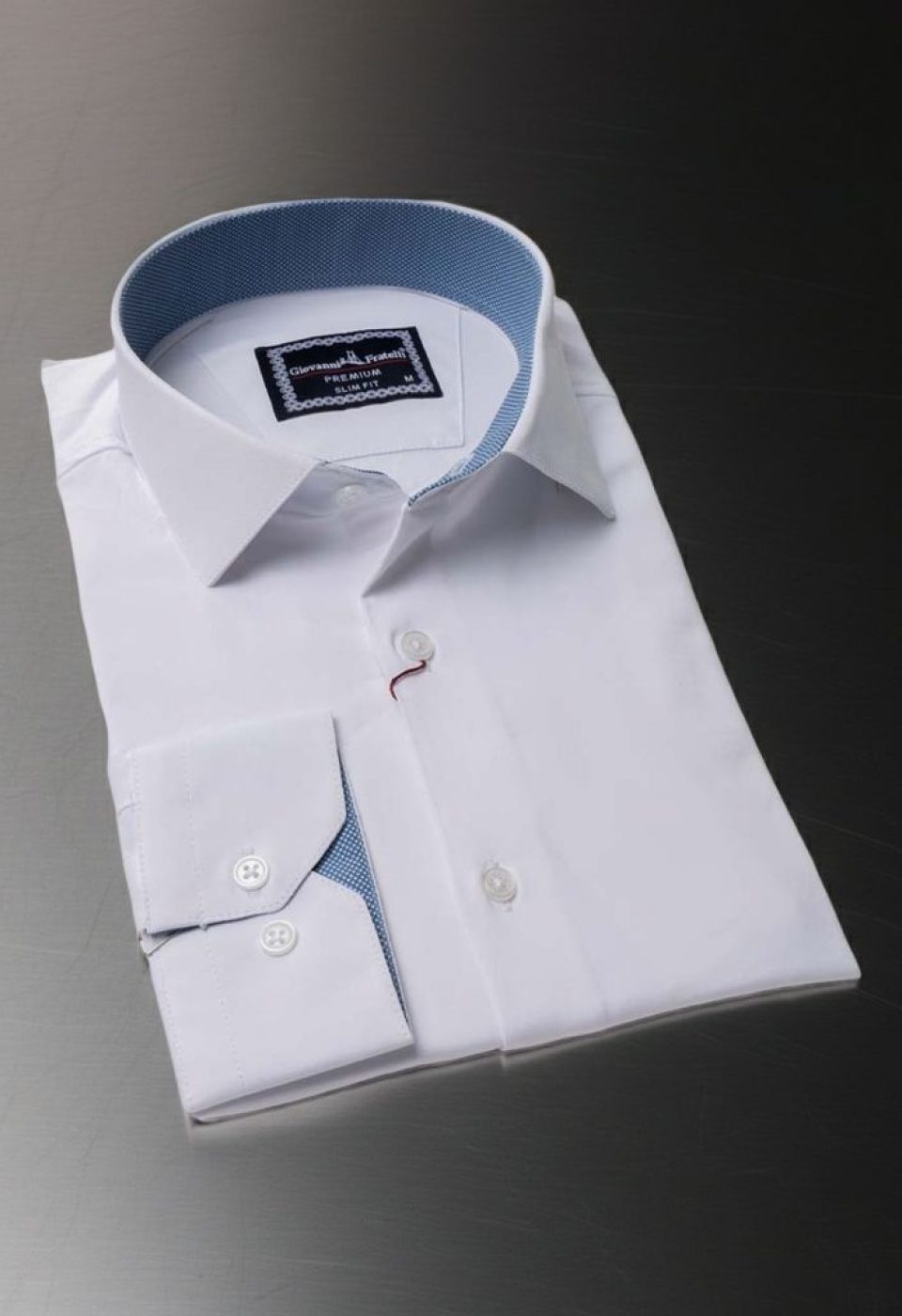 Slim Fit Uzun Kol Düz Renk Saten Erkek Gömlek 3GMK313032B07
