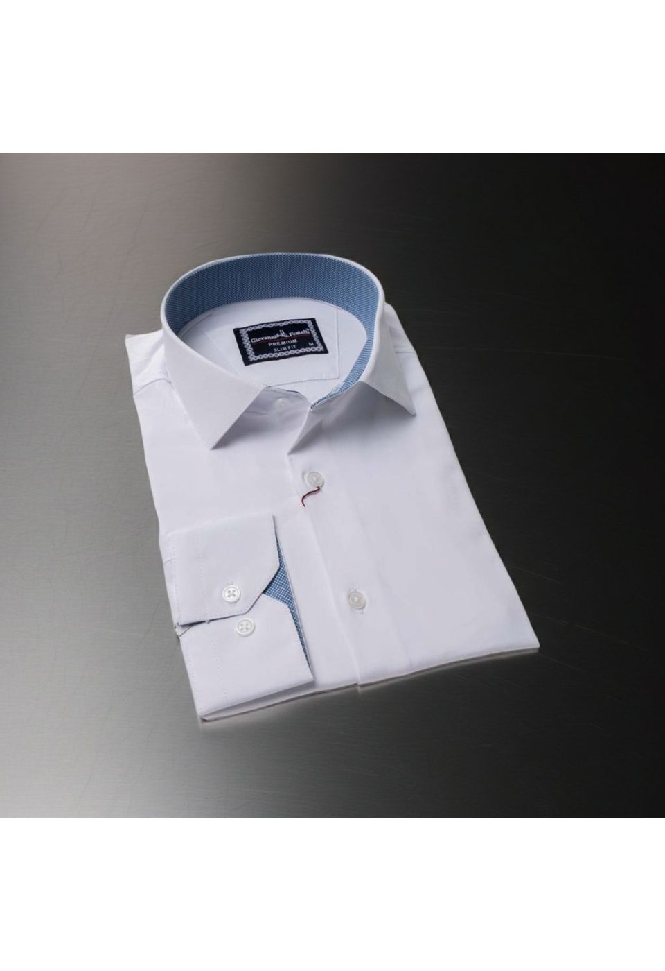 Slim Fit Uzun Kol Düz Renk Saten Erkek Gömlek 3GMK313032B07 - Giovanni Fratelli