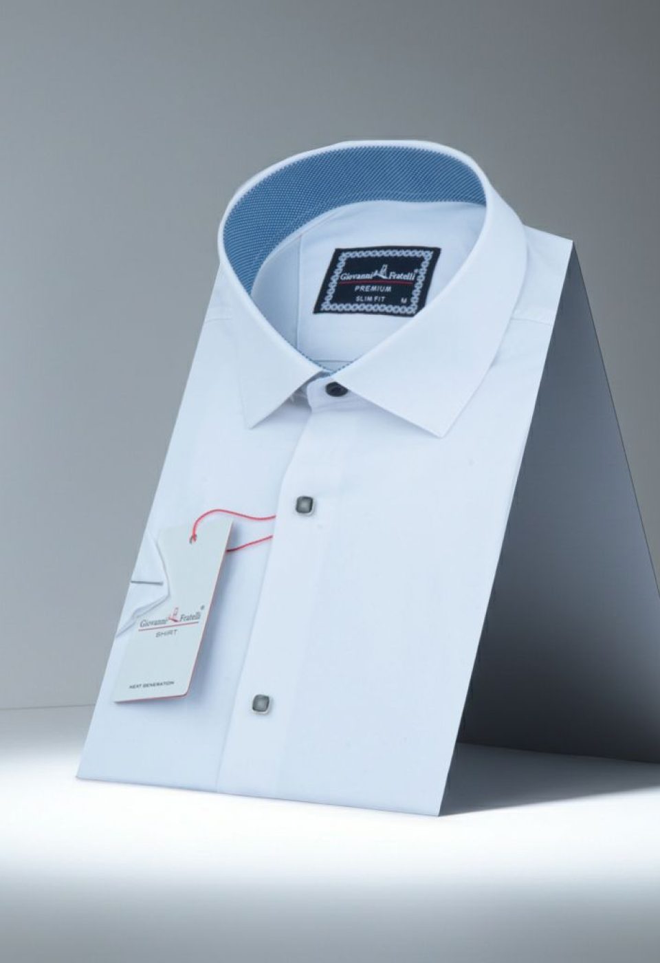 3033 CR K SATIN 001 Slim Fit Kısa Kol Düz Renk Saten Erkek Gömlek 3GMK333033001 - Giovanni Fratelli