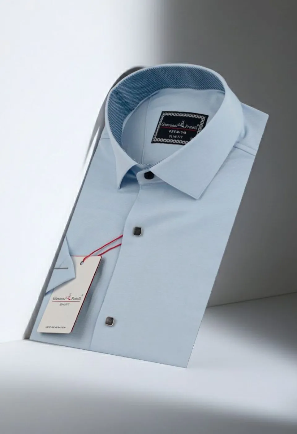 Slim Fit Kısa Kol Düz Renk Saten Erkek Gömlek 3GMK333033003