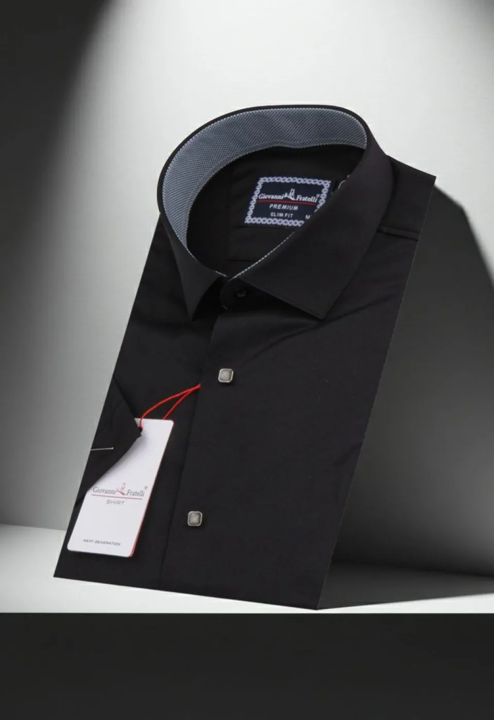Slim Fit Kısa Kol Düz Renk Saten Erkek Gömlek 3GMK333033009