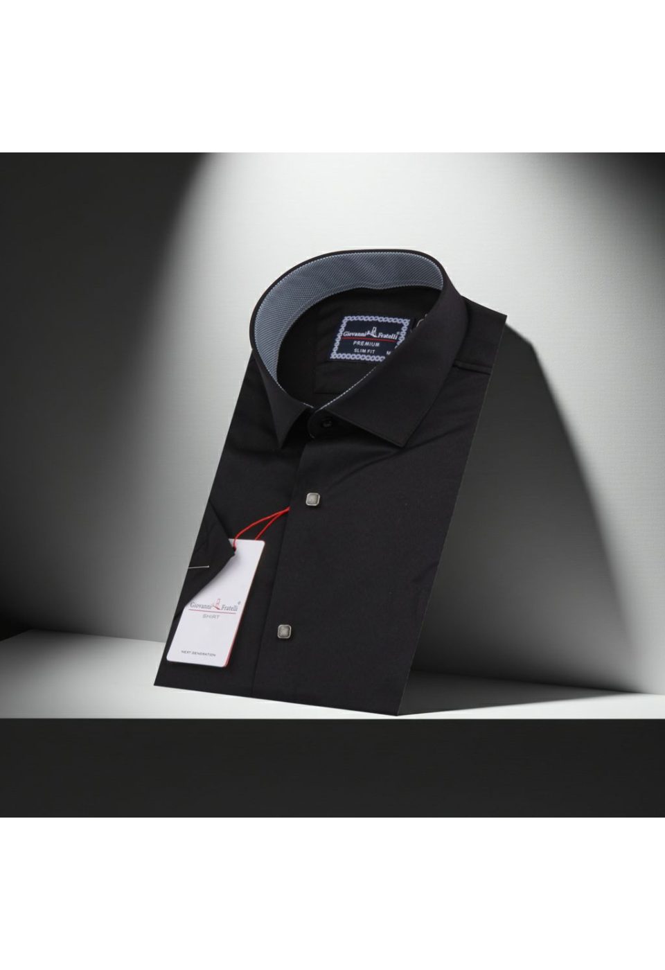 3033 CR K SATIN 009 Slim Fit Kısa Kol Düz Renk Saten Erkek Gömlek 3GMK333033009 - Giovanni Fratelli