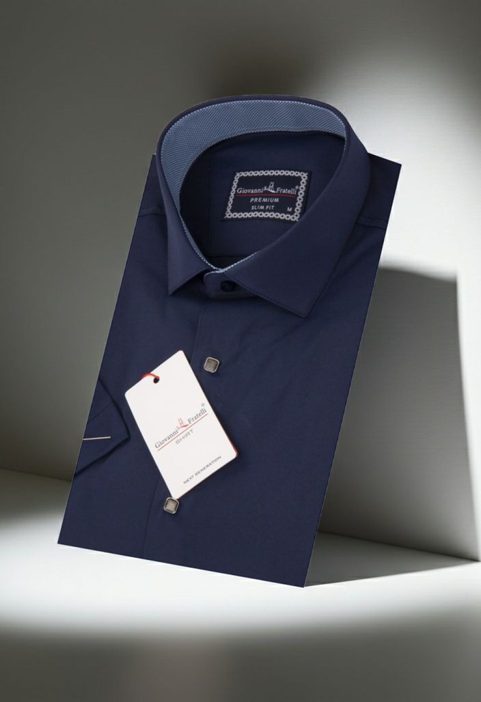 Slim Fit Kısa Kol Düz Renk Saten Erkek Gömlek 3GMK333033010