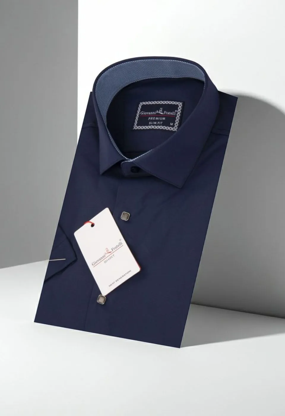 Slim Fit Kısa Kol Düz Renk Saten Erkek Gömlek 3GMK333033010