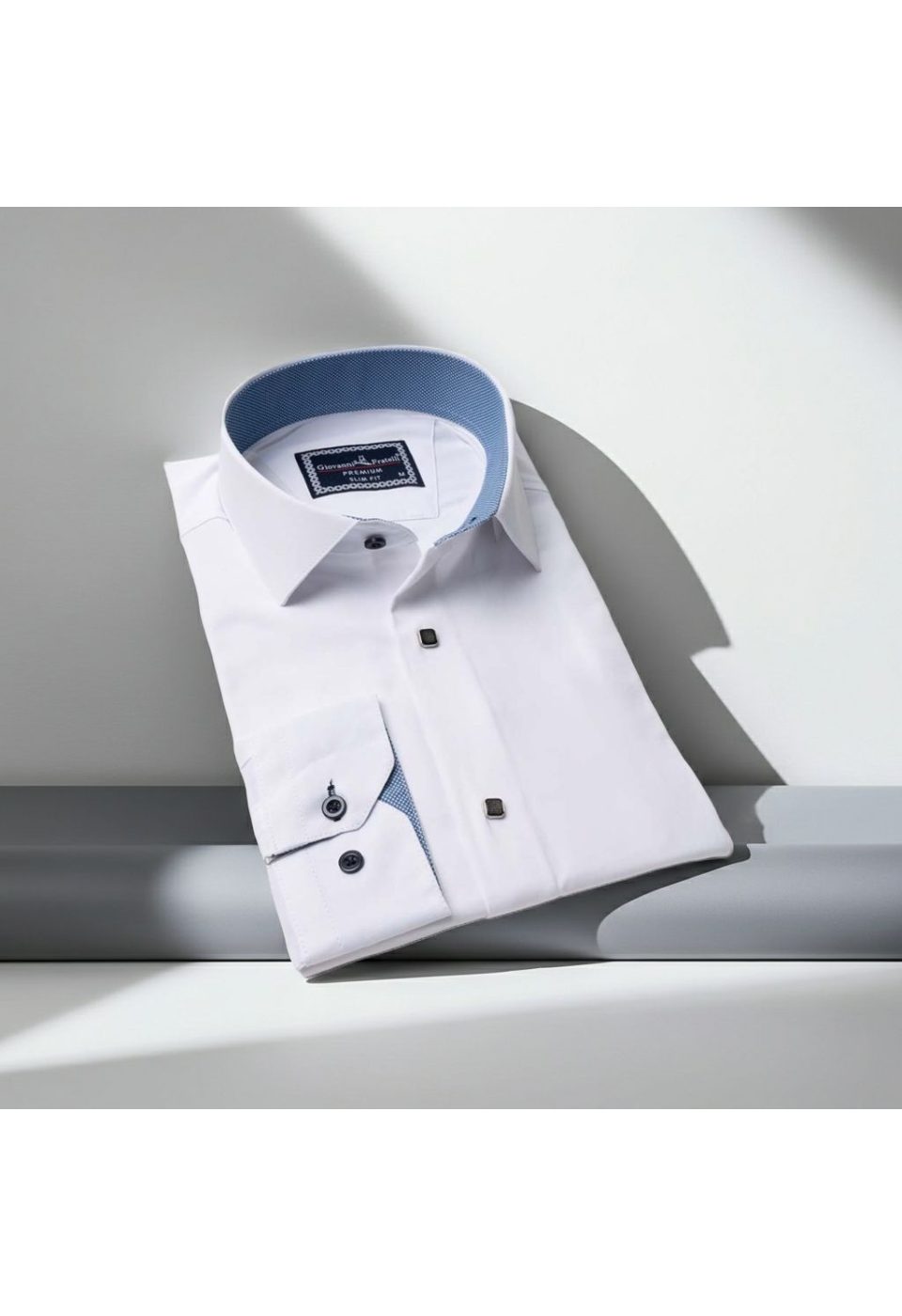 Slim Fit Uzun Kol Düz Renk Saten Erkek Gömlek 3GMK313033001 - Giovanni Fratelli
