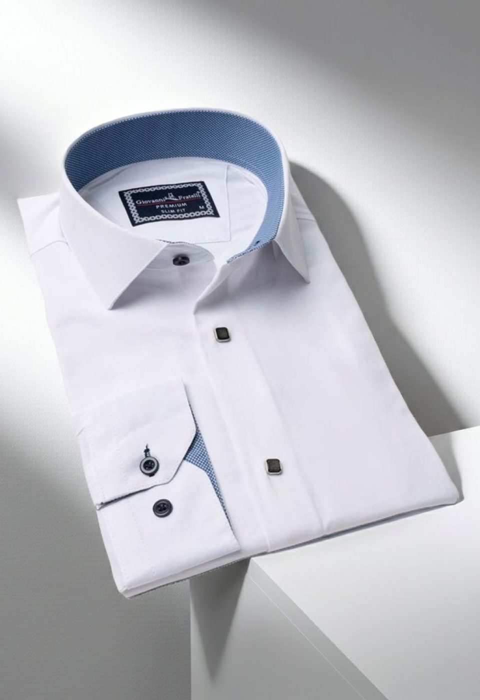 Slim Fit Uzun Kol Düz Renk Saten Erkek Gömlek 3GMK313033001 - Giovanni Fratelli