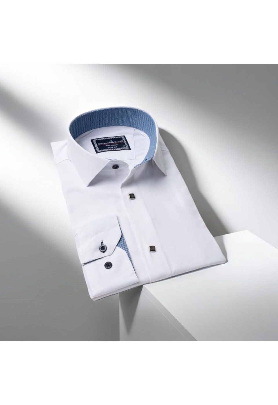 Slim Fit Uzun Kol Düz Renk Saten Erkek Gömlek 3GMK313033001 - Giovanni Fratelli