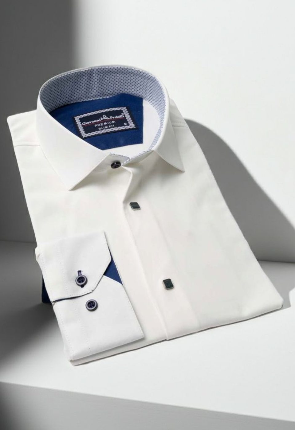 Slim Fit Uzun Kol Düz Renk Saten Erkek Gömlek 3GMK313033002 - Giovanni Fratelli