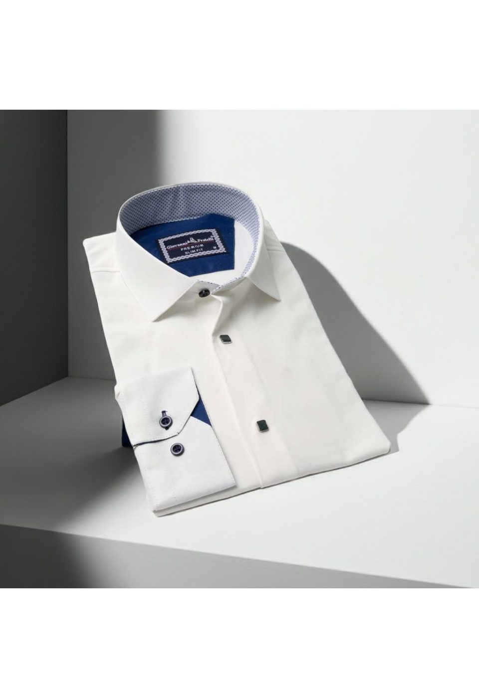 Slim Fit Uzun Kol Düz Renk Saten Erkek Gömlek 3GMK313033002 - Giovanni Fratelli