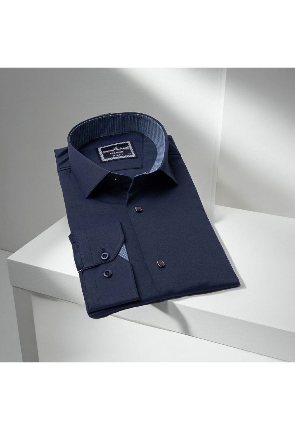 Slim Fit Uzun Kol Düz Renk Saten Erkek Gömlek 3GMK313033010 - Giovanni Fratelli