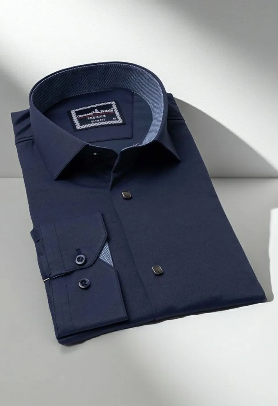Slim Fit Uzun Kol Düz Renk Saten Erkek Gömlek 3GMK313033010
