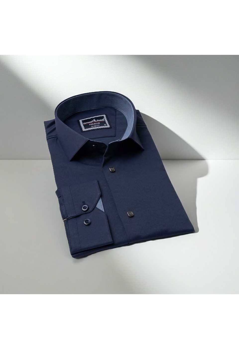 Slim Fit Uzun Kol Düz Renk Saten Erkek Gömlek 3GMK313033010 - Giovanni Fratelli