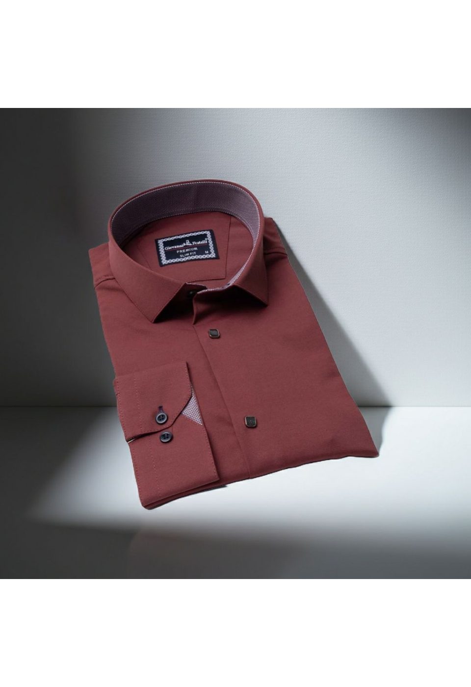 Slim Fit Uzun Kol Düz Renk Saten Erkek Gömlek 3GMK313033013 - Giovanni Fratelli