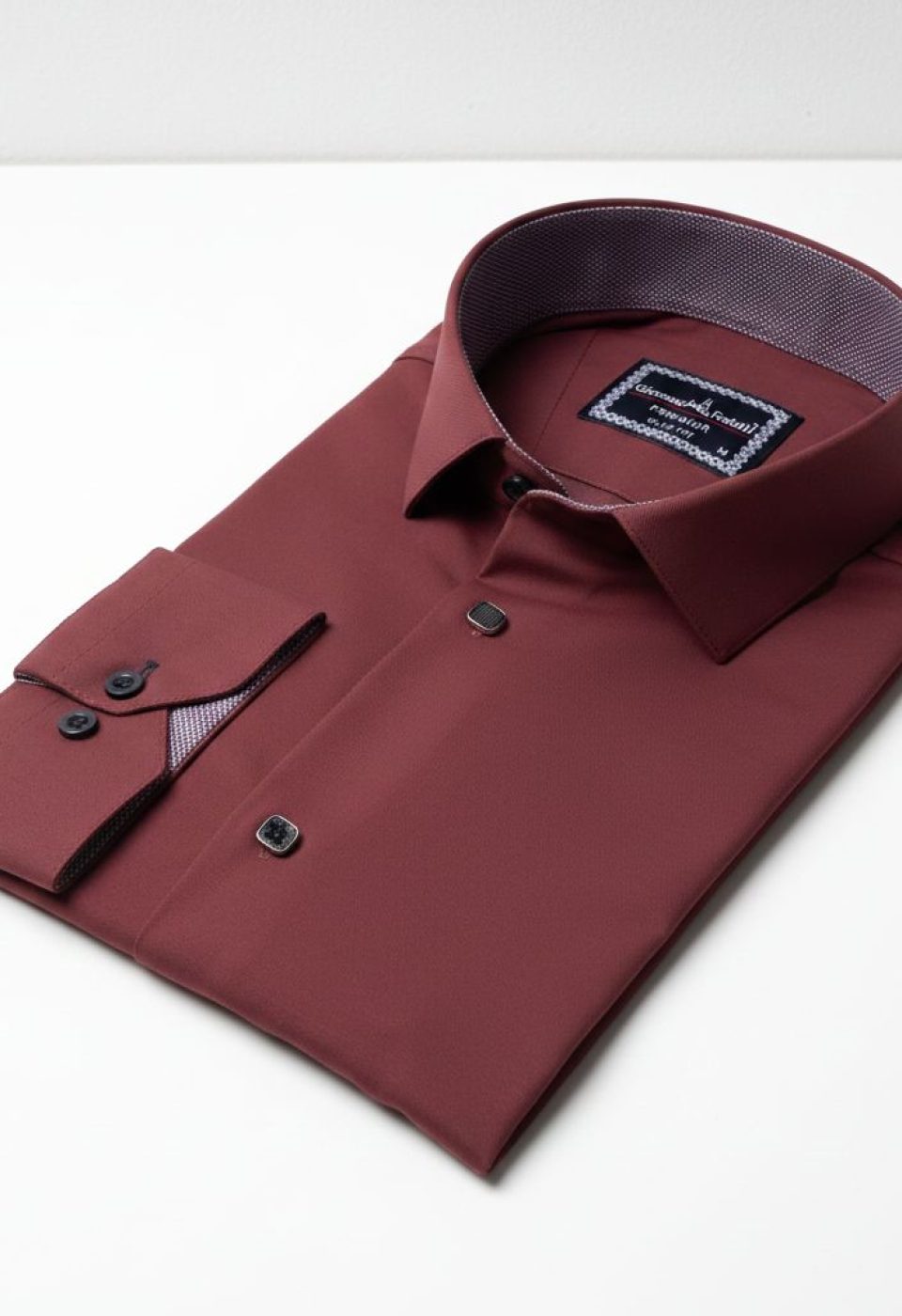 Slim Fit Uzun Kol Düz Renk Saten Erkek Gömlek 3GMK313033013
