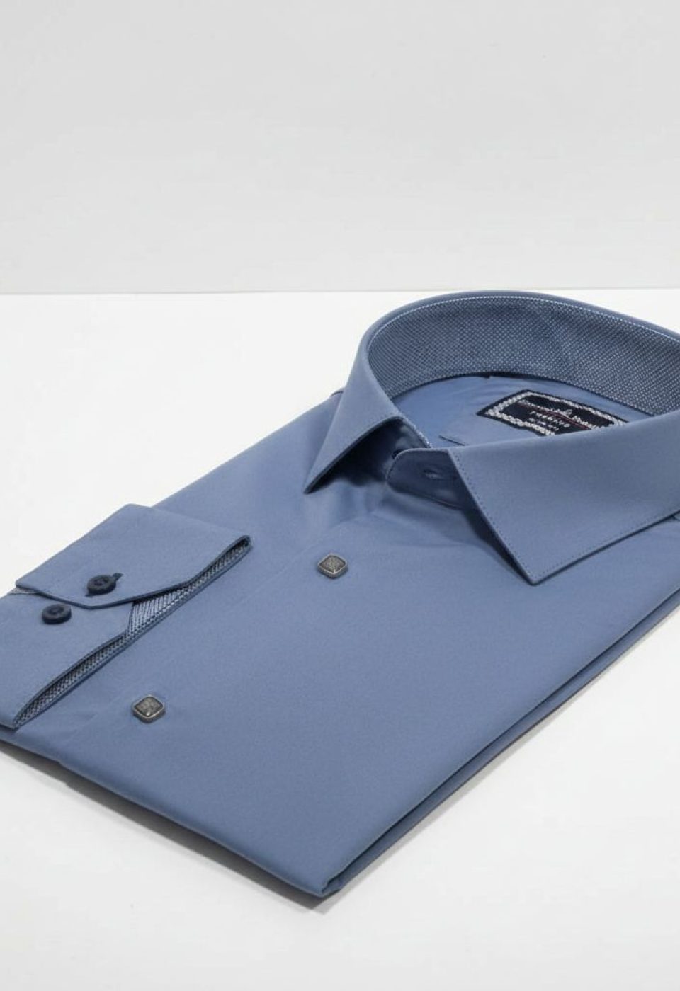 Slim Fit Uzun Kol Düz Renk Saten Erkek Gömlek 3GMK313033014