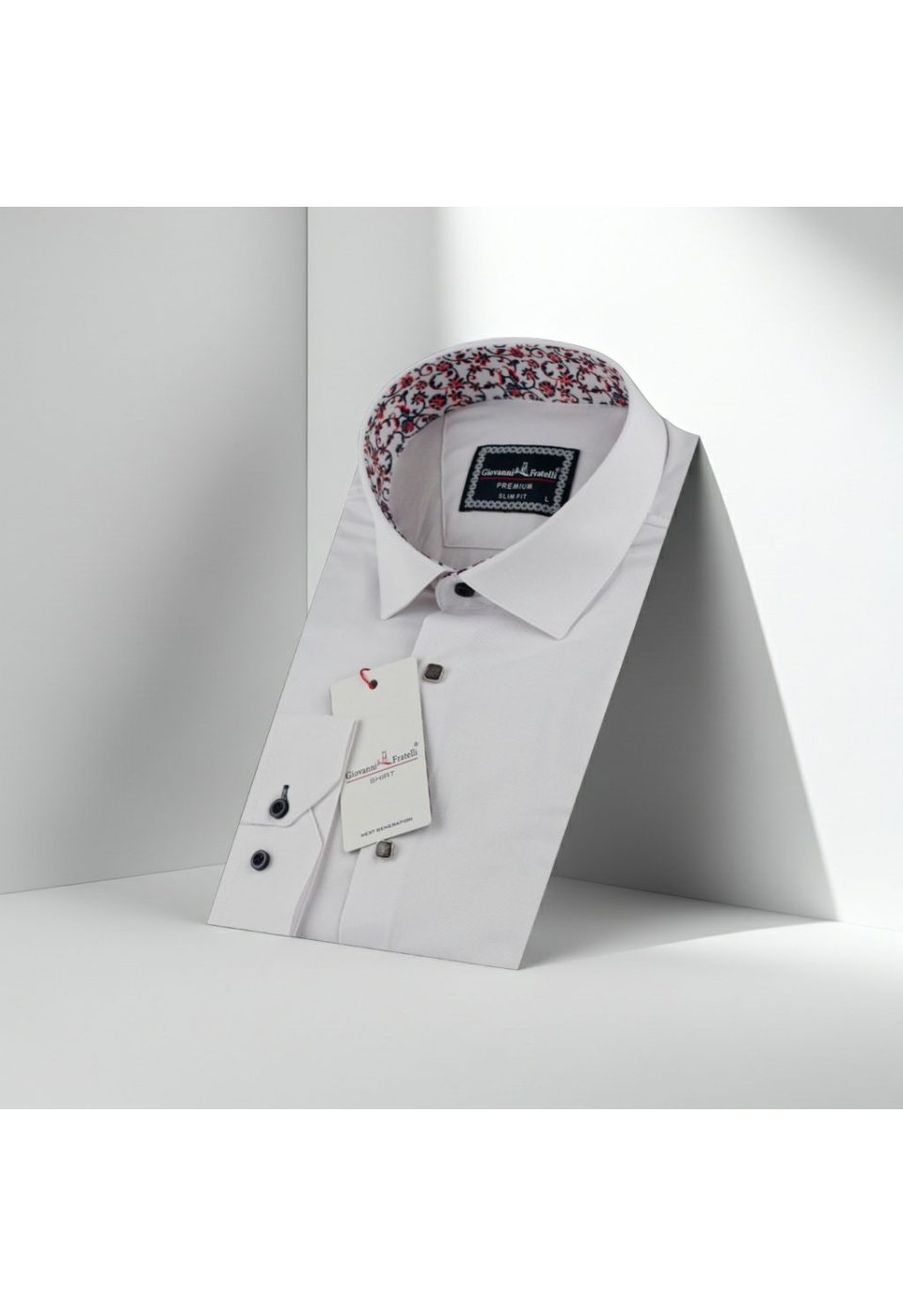 Slim Fit Uzun Kol Düz Renk Saten Erkek Gömlek 3GMK313033019 - Giovanni Fratelli