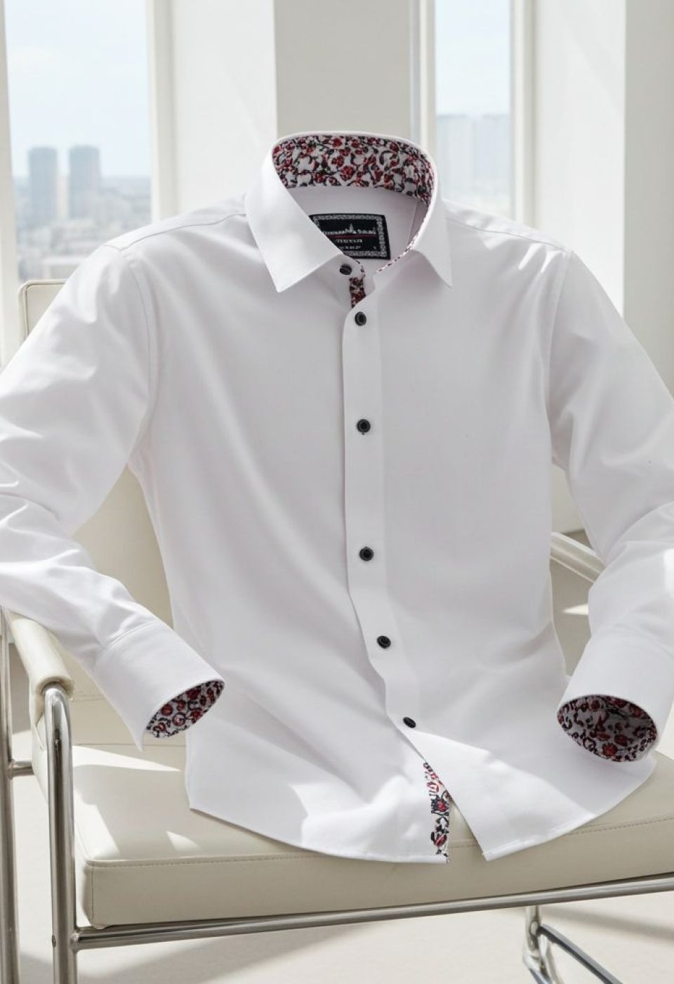 Slim Fit Uzun Kol Düz Renk Saten Erkek Gömlek 3GMK313033019 - Giovanni Fratelli