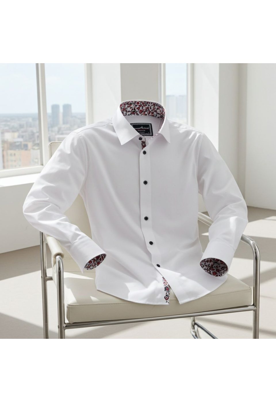 Slim Fit Uzun Kol Düz Renk Saten Erkek Gömlek 3GMK313033019 - Giovanni Fratelli