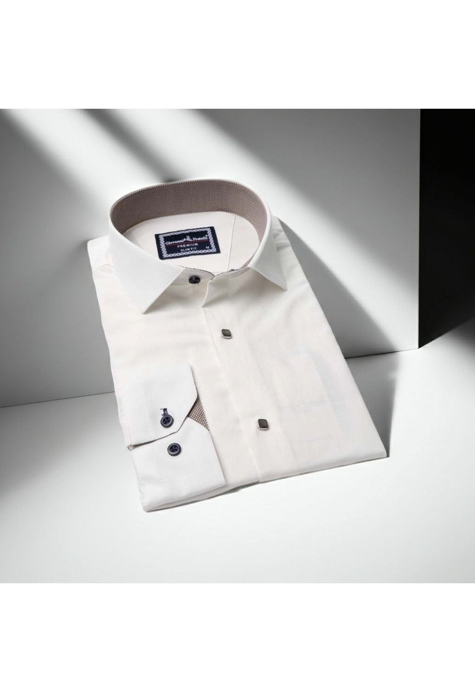 Slim Fit Uzun Kol Düz Renk Saten Erkek Gömlek 3GMK313033025 - Giovanni Fratelli
