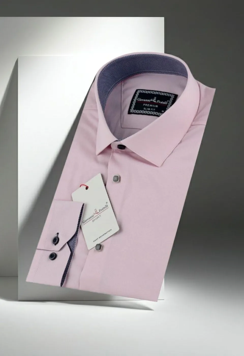 Slim Fit Uzun Kol Düz Renk Saten Erkek Gömlek 3GMK313033027