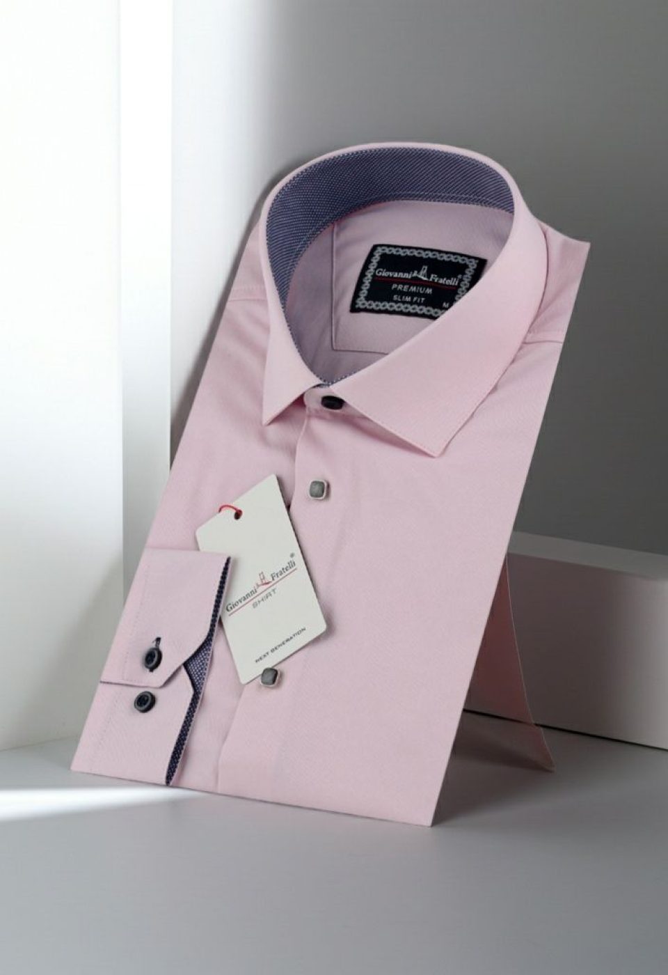 Slim Fit Uzun Kol Düz Renk Saten Erkek Gömlek 3GMK313033027