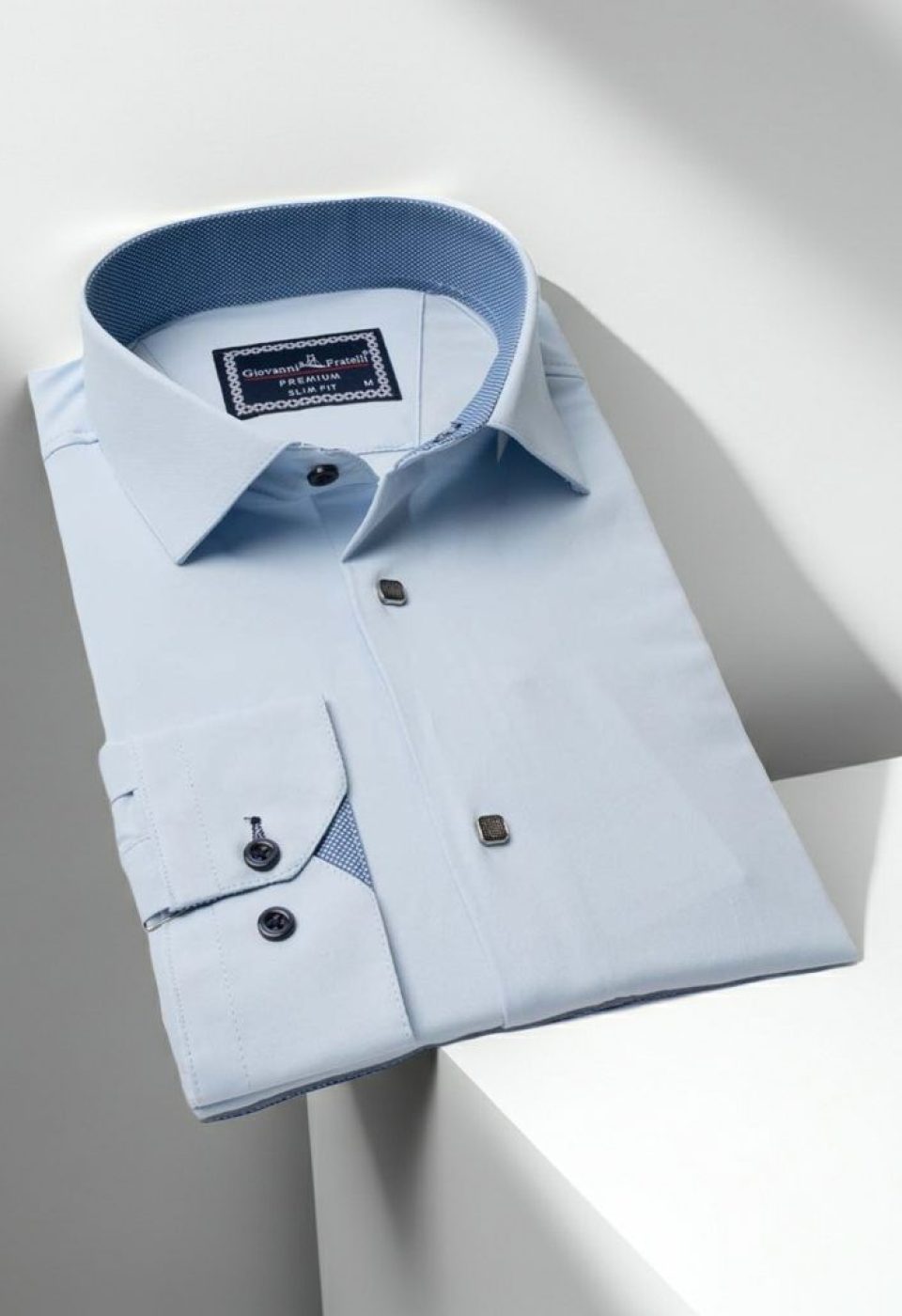 Slim Fit Uzun Kol Düz Renk Saten Erkek Gömlek 3GMK313033028
