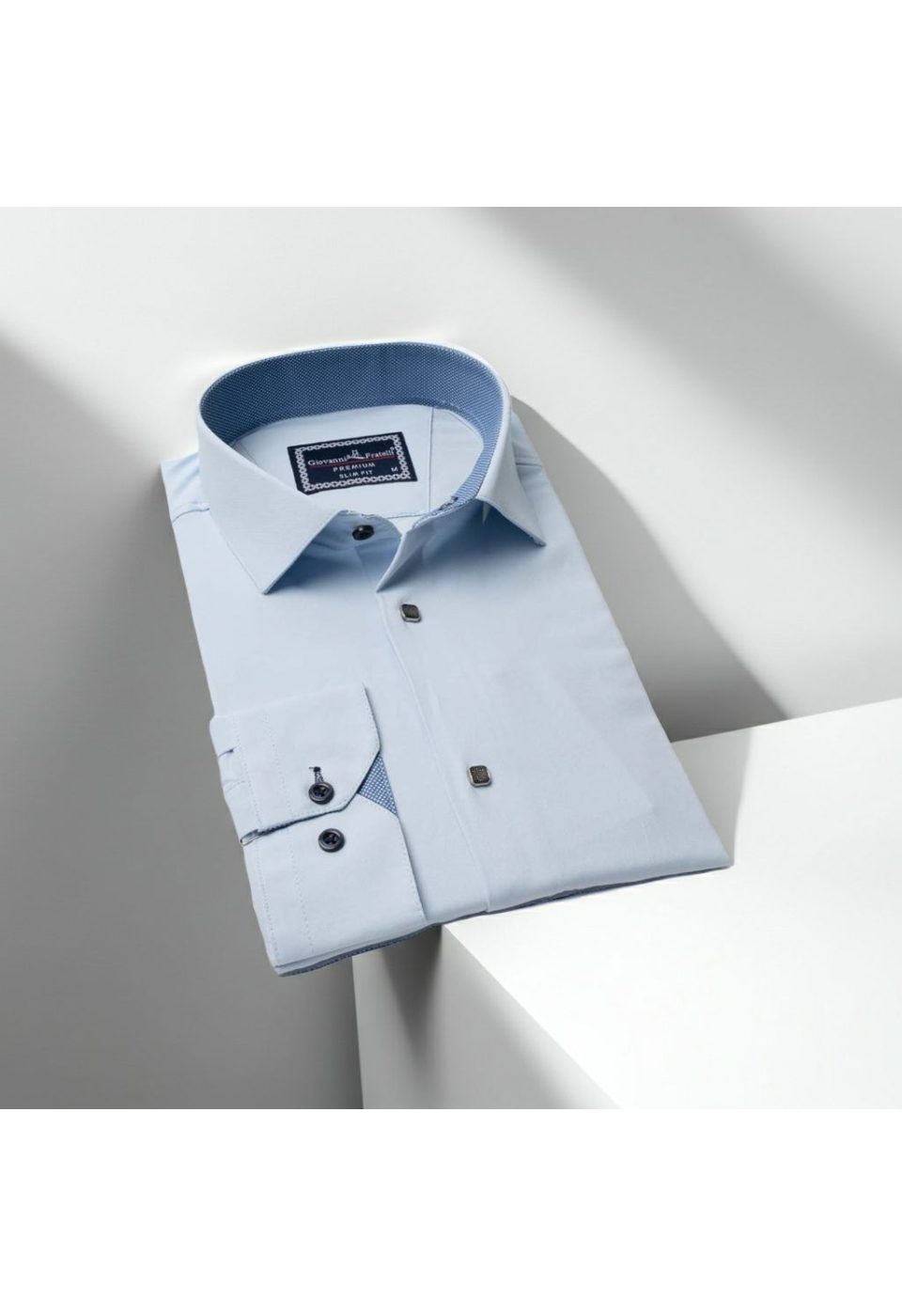 Slim Fit Uzun Kol Düz Renk Saten Erkek Gömlek 3GMK313033028 - Giovanni Fratelli