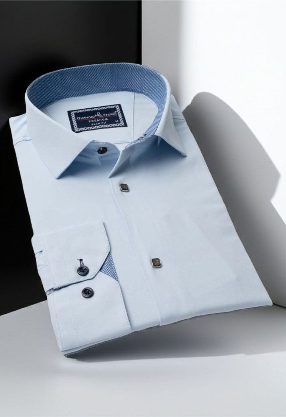 Slim Fit Uzun Kol Düz Renk Saten Erkek Gömlek 3GMK313033028