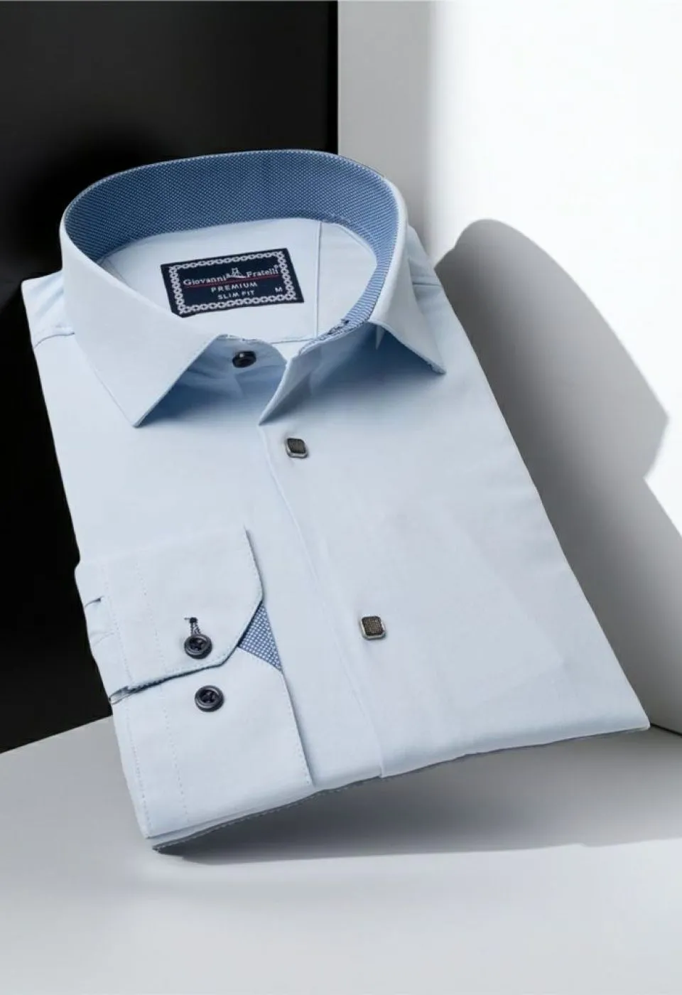 Slim Fit Uzun Kol Düz Renk Saten Erkek Gömlek 3GMK313033028