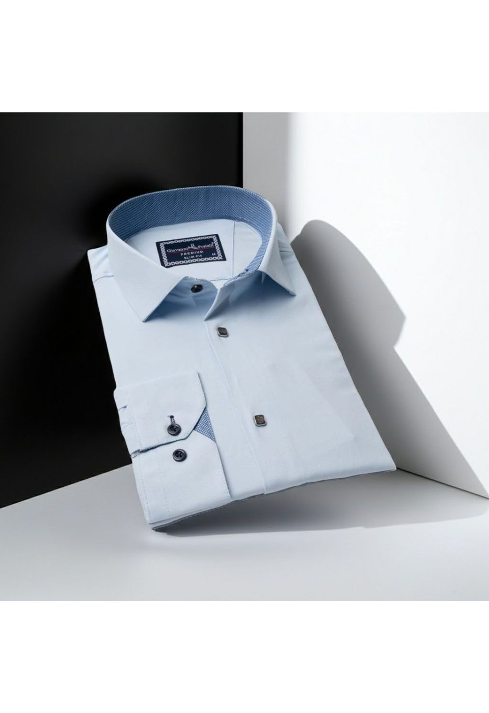 Slim Fit Uzun Kol Düz Renk Saten Erkek Gömlek 3GMK313033028 - Giovanni Fratelli