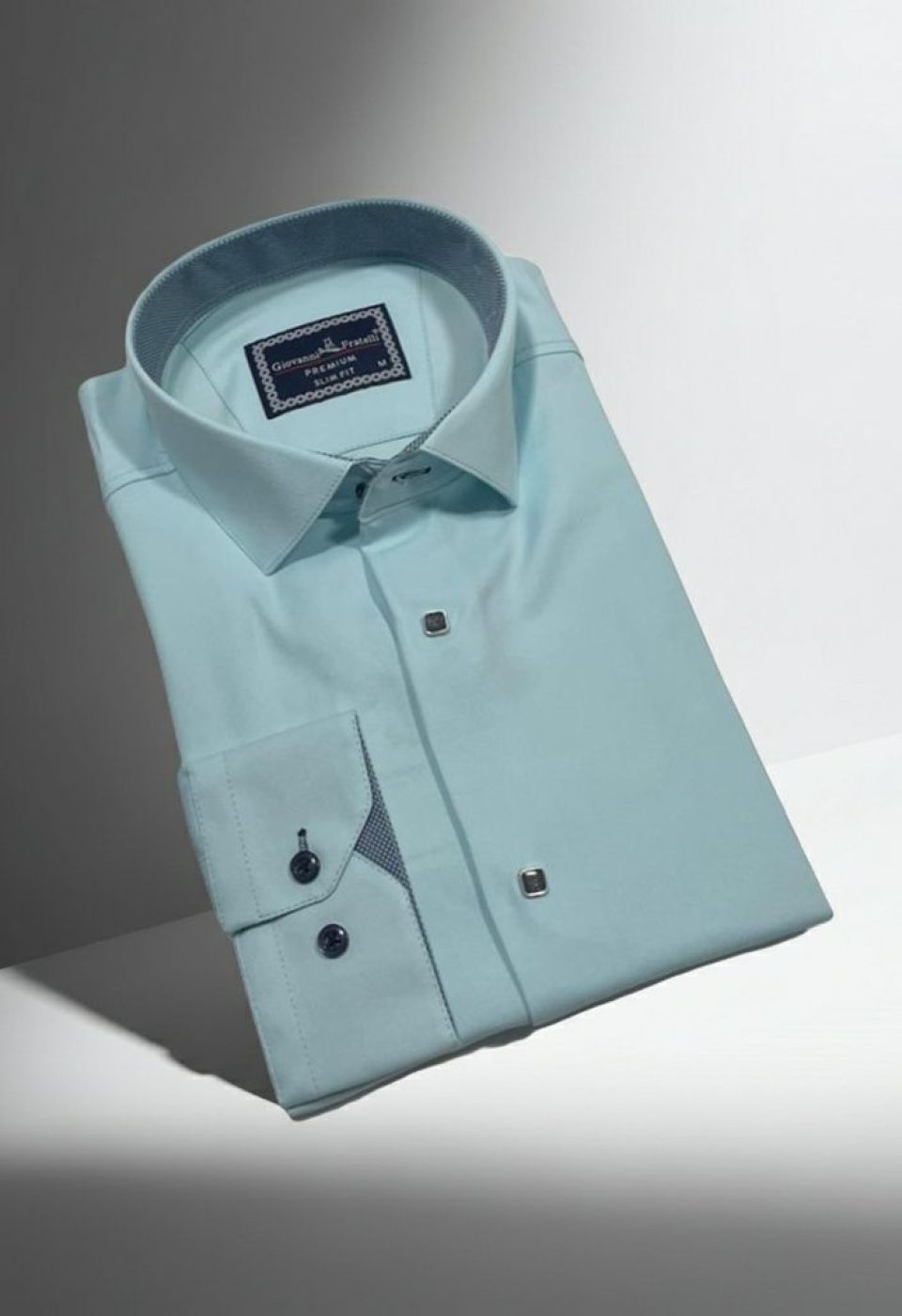 Slim Fit Uzun Kol Düz Renk Saten Erkek Gömlek 3GMK313033029