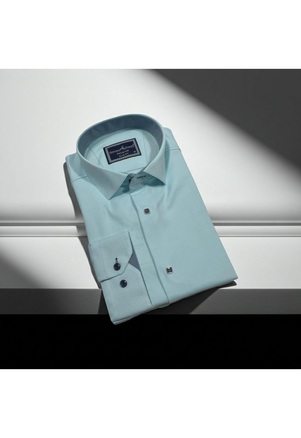 Slim Fit Uzun Kol Düz Renk Saten Erkek Gömlek 3GMK313033029 - Giovanni Fratelli