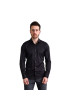 Slim Fit Uzun Kol Düz Renk Saten Erkek Gömlek 3GMK313033030