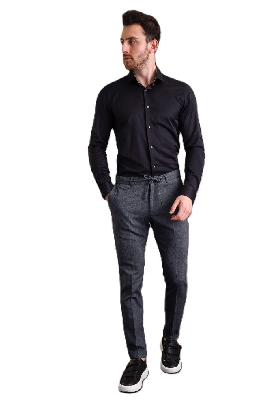 Slim Fit Uzun Kol Düz Renk Saten Erkek Gömlek 3GMK313033030 - Giovanni Fratelli