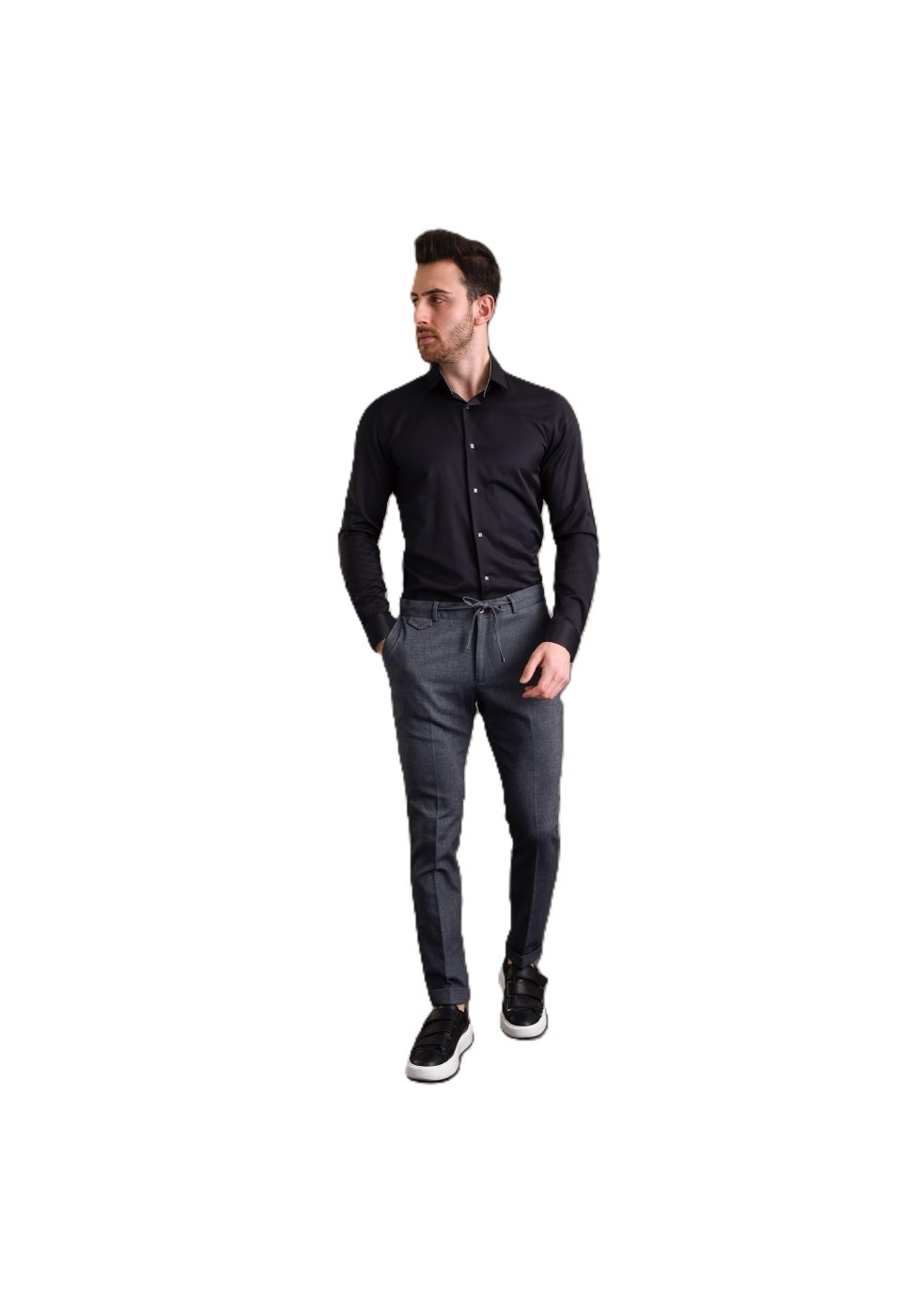 Slim Fit Uzun Kol Düz Renk Saten Erkek Gömlek 3GMK313033030 - Giovanni Fratelli