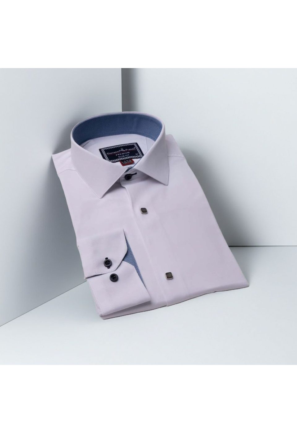 8 Drop Slim Fit Uzun Kol Düz Renk Saten Erkek Gömlek 3GMK313034001 - Giovanni Fratelli