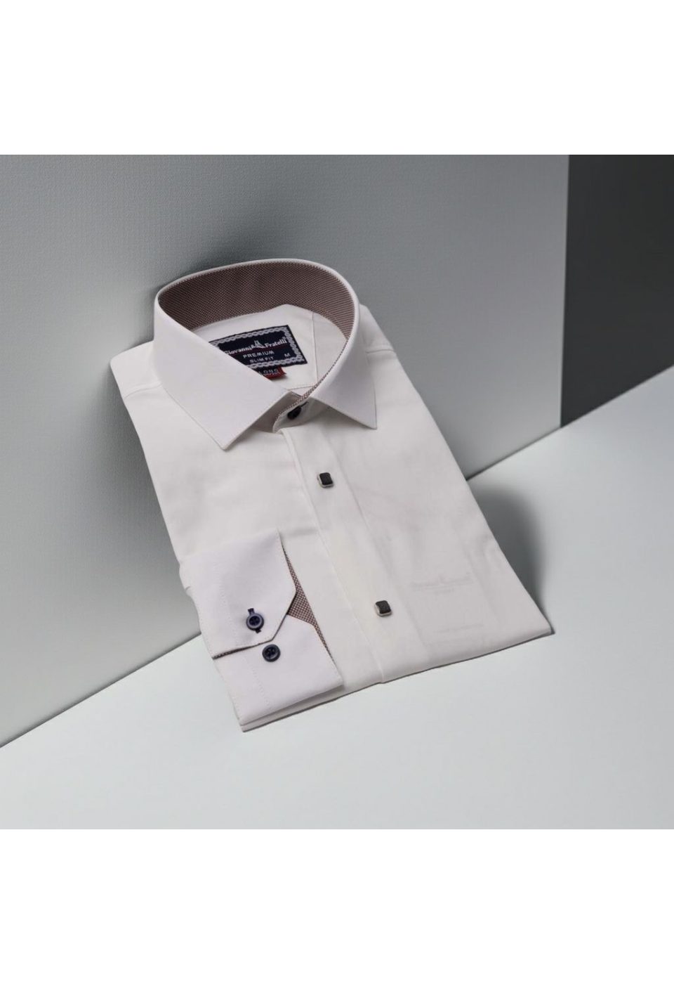 3034 CR 8 DROP SATIN 002 8 Drop Slim Fit Uzun Kol Düz Renk Saten Erkek Gömlek 3GMK313034002 - Giovanni Fratelli