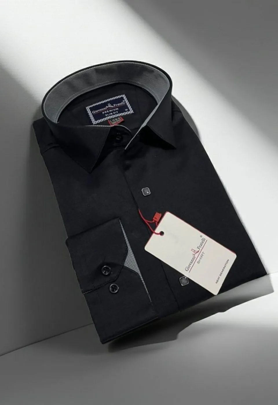 8 Drop Slim Fit Uzun Kol Düz Renk Saten Erkek Gömlek 3GMK313034003