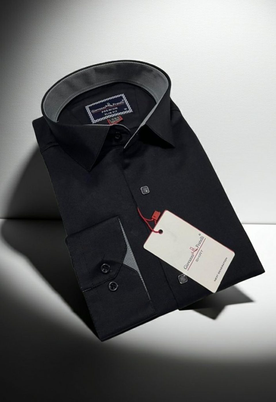 8 Drop Slim Fit Uzun Kol Düz Renk Saten Erkek Gömlek 3GMK313034003 - Giovanni Fratelli