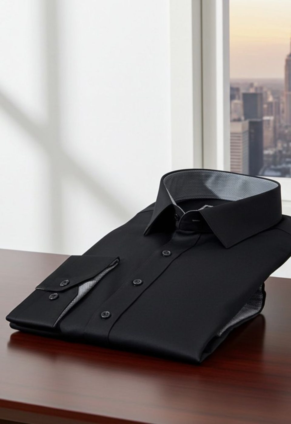 8 Drop Slim Fit Uzun Kol Düz Renk Saten Erkek Gömlek 3GMK313034003 - Giovanni Fratelli